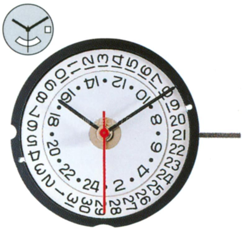 Mvt. RONDA 515.24D 11 1/2''' SC DATE3 DUAL TIME BY DISC Quartz