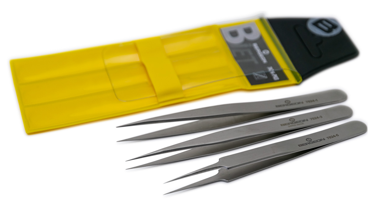 Bergeon 7024-P03 Set de 3 brucelles