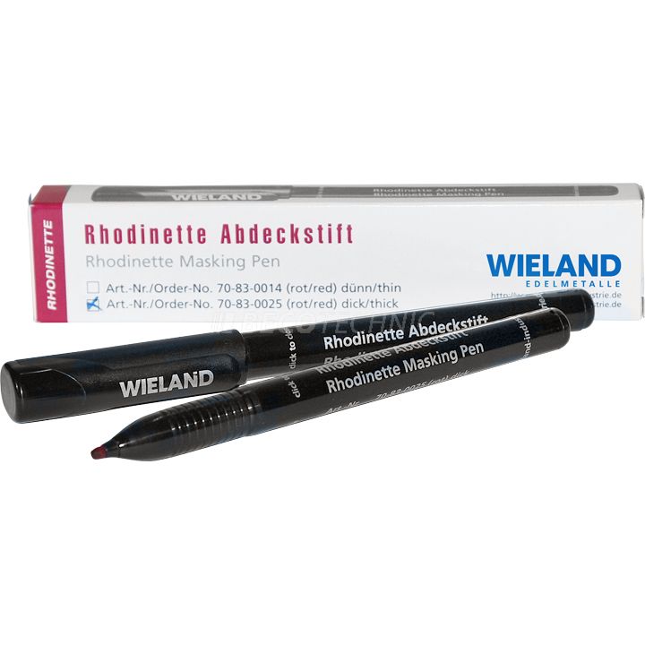 Lot de 2 crayons de masquage, épais, rouge, pour l'électrolyse à crayons