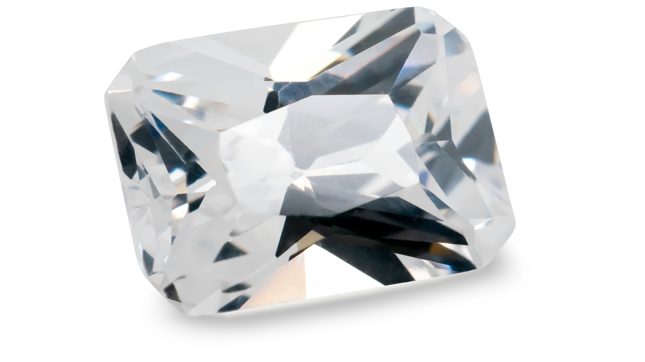 Zirconium, blanc, octagone 7 x 5 mm