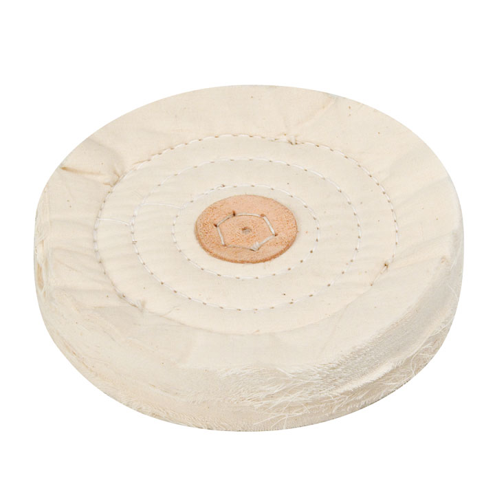 Disque à polir, centre en cuir, piqué env. 100 x 16 mm (40 plisses)