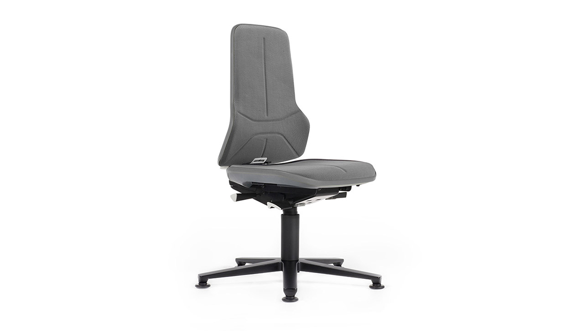 Bimos Neon siège de travail 9560, hauteur d'assise 45 - 62 cm, dossier à contact permanent, piétement
noir, avec patin, sans élément rembourré