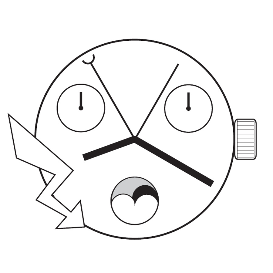 Mvt. ETA 255.487 H5 10 1/2''' DAY10/DATE-HAND SC MOON DATE Quartz (373 | SR916SW)