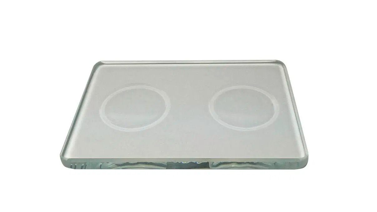 Vivacolor plaque de mélange en verre pour plaque chauffante, 2 alvéoles