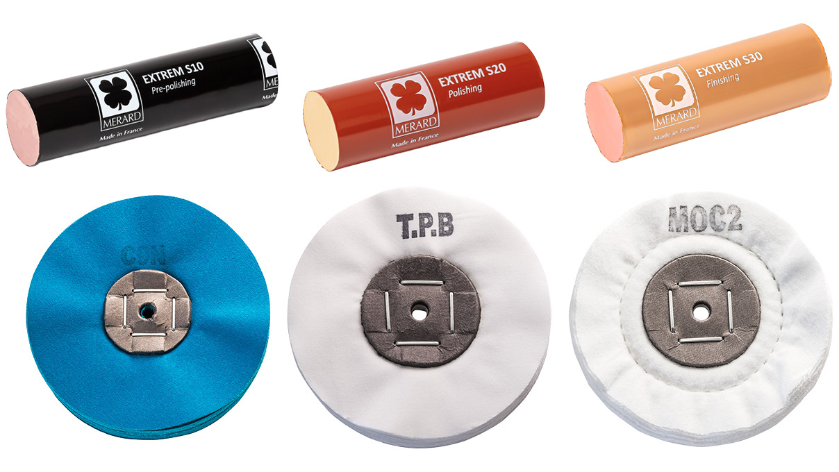 Merard Kit Extreme Platinum pour le polissage du platine, de l'or blanc et de la céramique