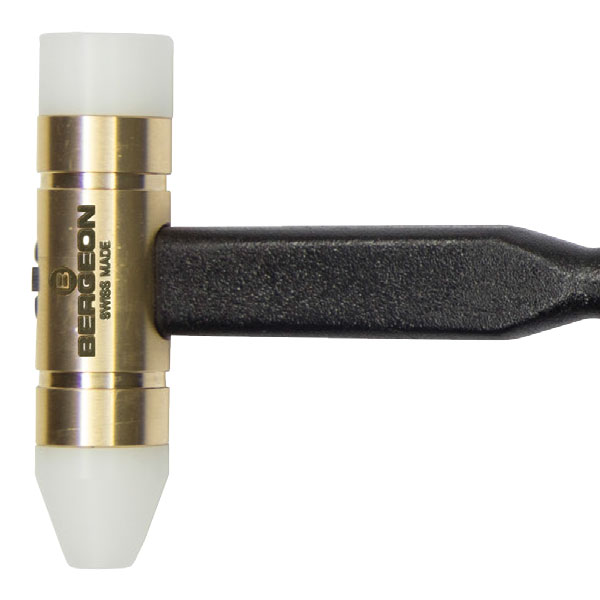 Bergeon 30516-P Embout plate en matière synthétique, embout de rechange pour marteau