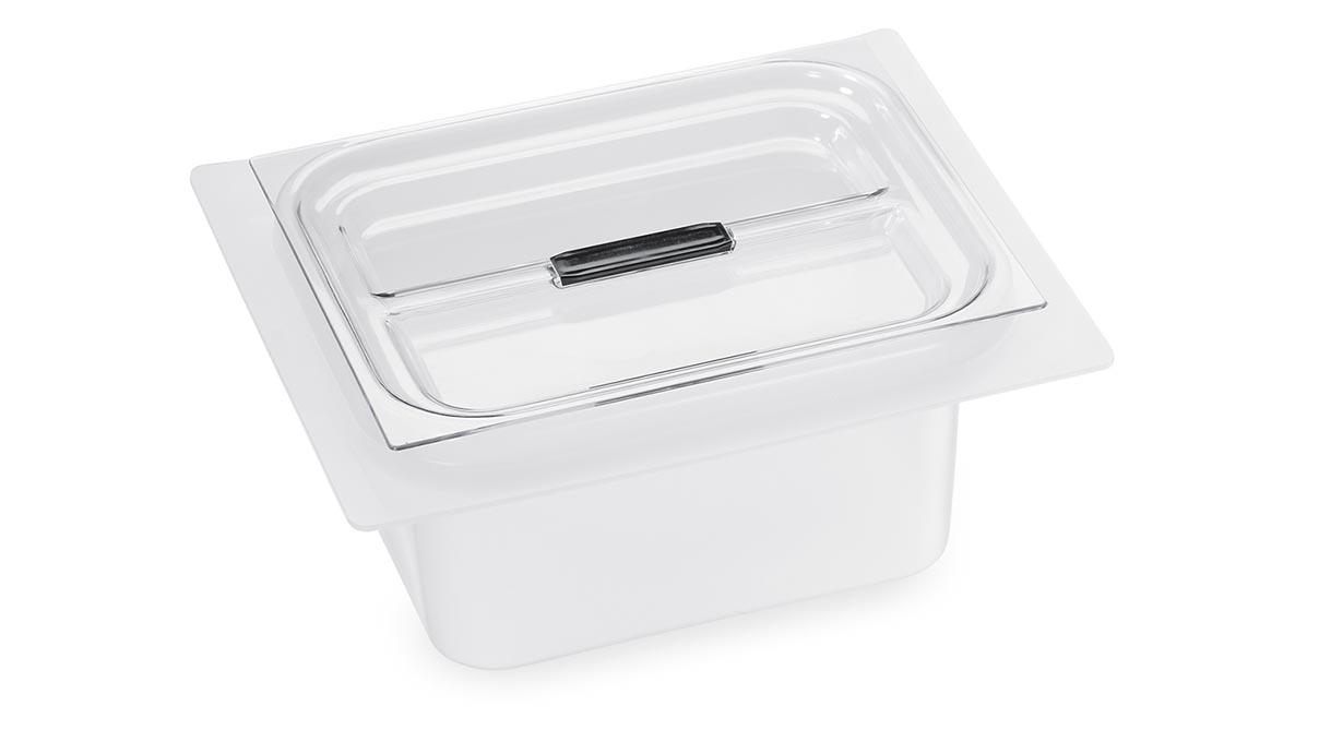 Cuve résistante aux acides avec couvercle, pour Elmasonic 100 und 120
