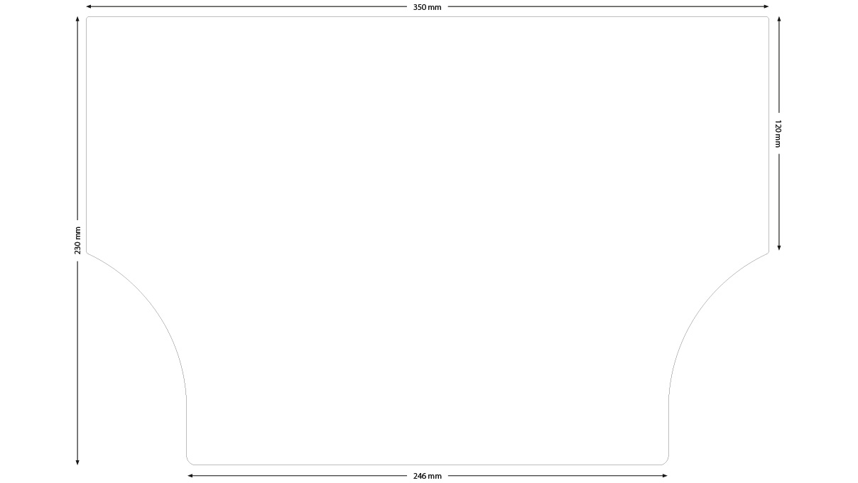 Tapis de travail pour plan de travail Ergolift Evolution 140 cm avec profil de bord fraisé, antistatique, forme
adaptée, 350 × 230 mm, souple, vert
