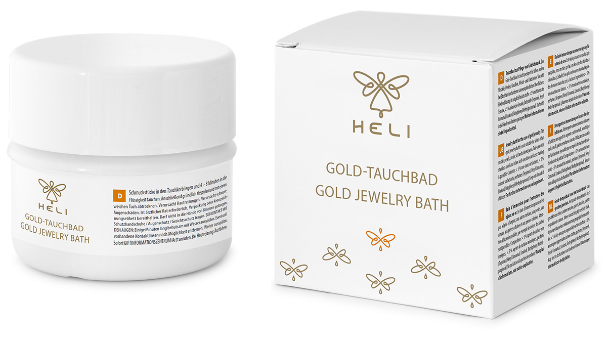 Heli bain de trempage, pour l'or avec panier de lavage, 150 ml