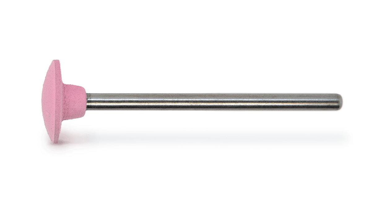 Polissoir Universal, rosé, lentille, Ø 11 x 2,5 mm, souple, grain très fin, tige HP