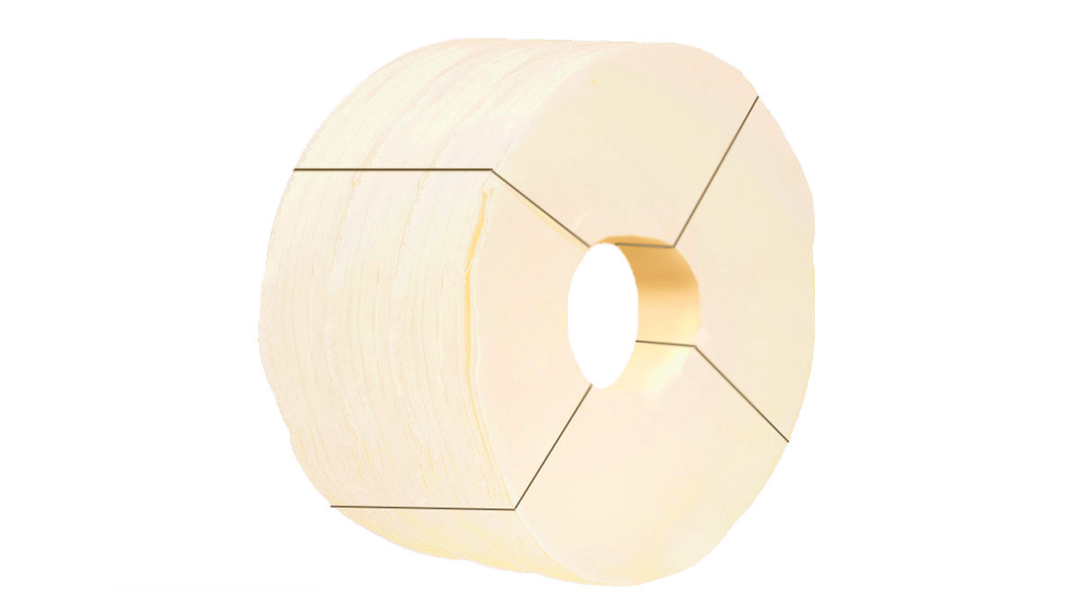 Disque de polissage Bulk, coton, Ø 200 x 25 mm, 1 kg de disques individuels