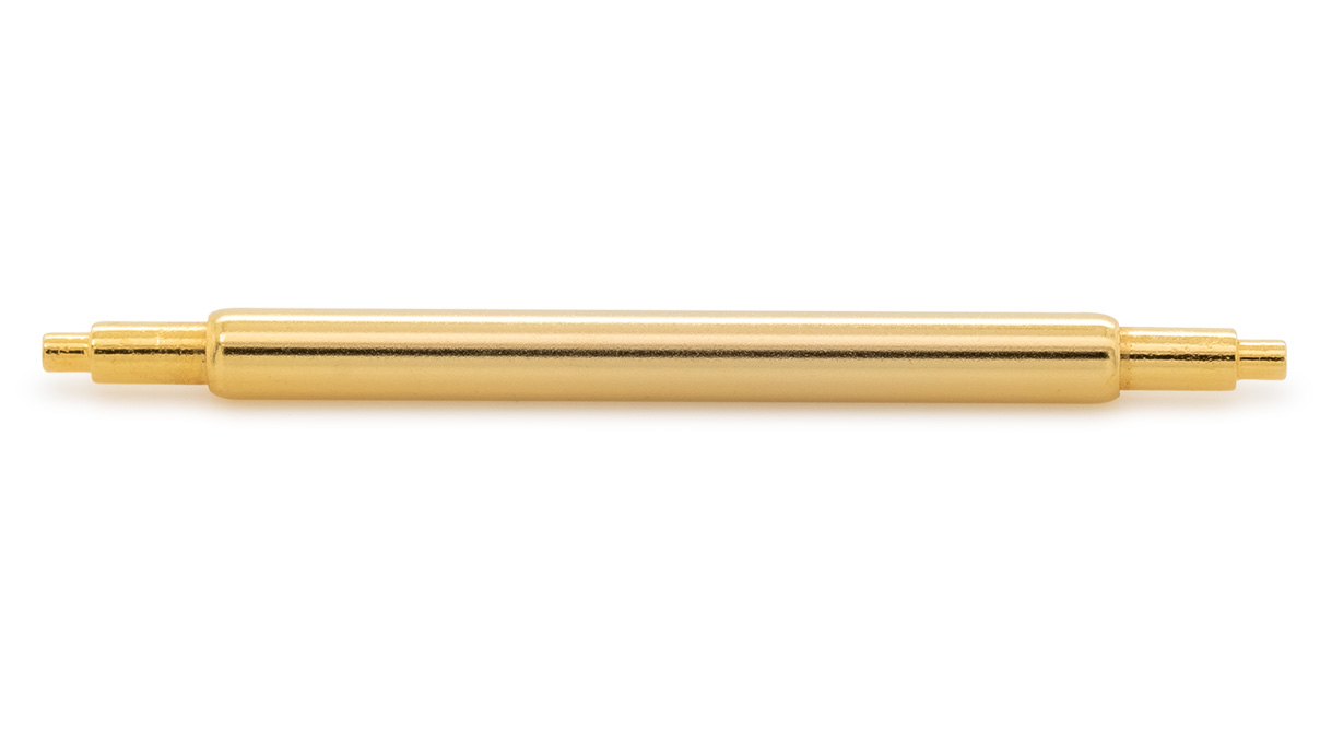 Barrettes téléscopiques, jaunes, longueur 18 - 24 mm, tuyau Ø 1,8 mm, pivot Ø 0,9 mm