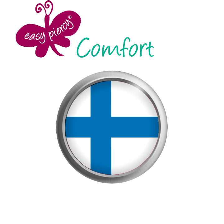 Easy Piercy Comfort 1 paire de boutons d'oreilles Ø 5,5 mm, blanc,  Finlande