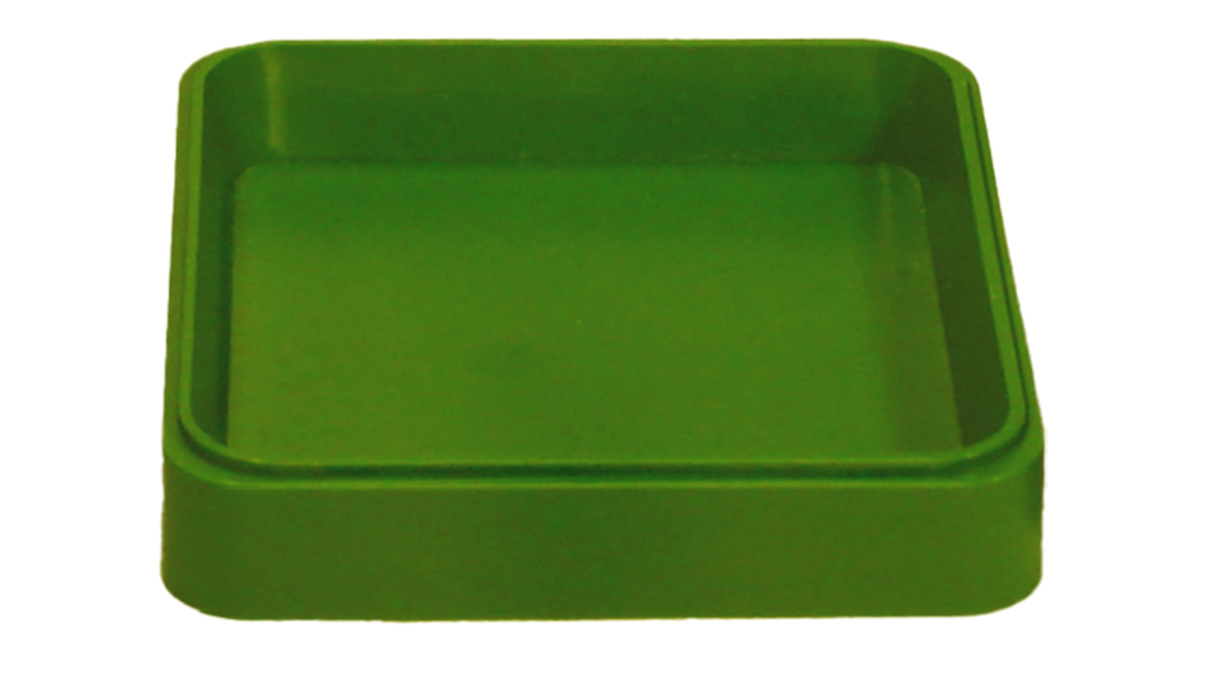 Bergeon plateau N°2379 C V, vert, en plastique, carré, 70 x 70 x 13 mm