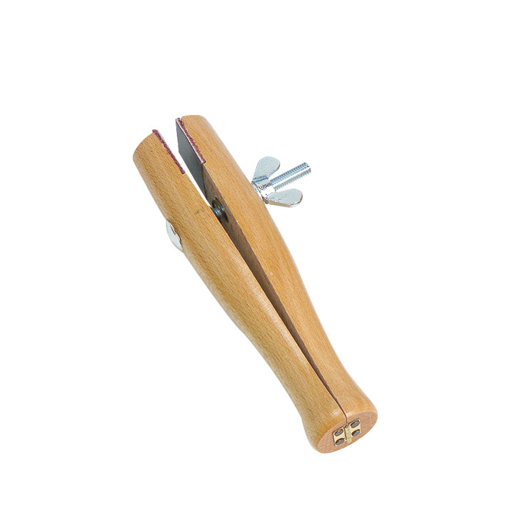 SKL Etau à main avec du cuire et une vis papillon, 160 mm