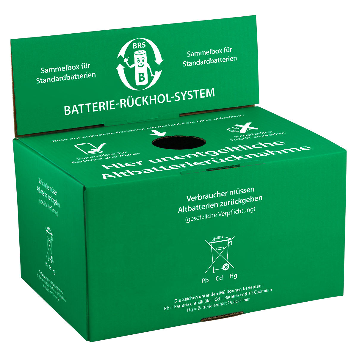 Boîte de collection BRS pour des piles usagée cellules arrondies (jusqu'à 20 kg)