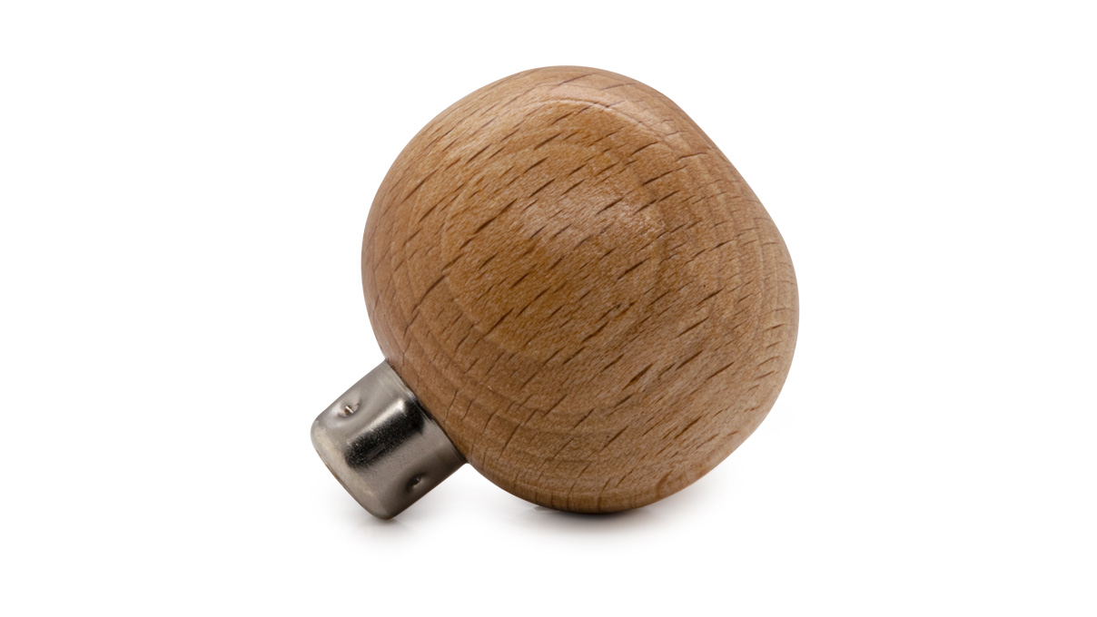 Manche de burin, laqué, en forme de boule, Ø 34 mm, longueur 40 mm
