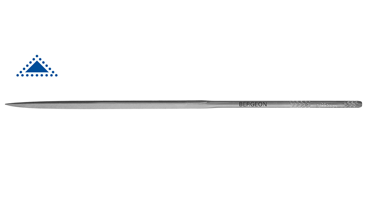 Bergeon 502-2407 lime aiguille, triangulaire, 200 mm, taille 2