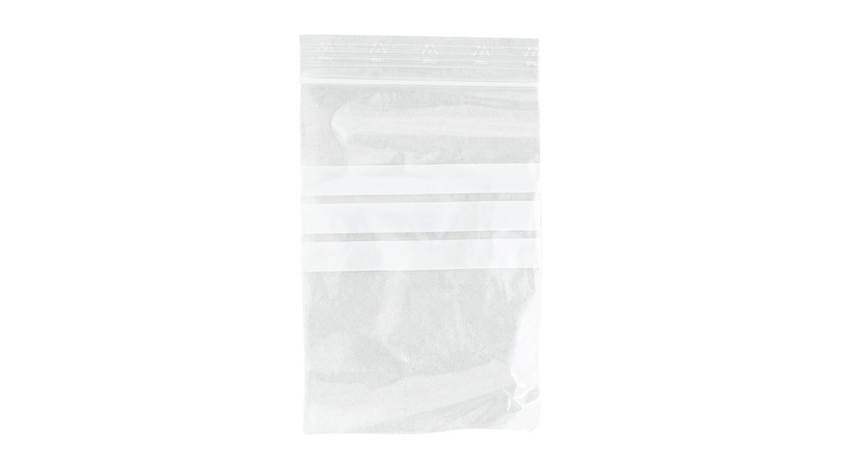 Sachets avec fermeture à pression, avec champ d'inscription, 120 x 80 mm, 100 pièces