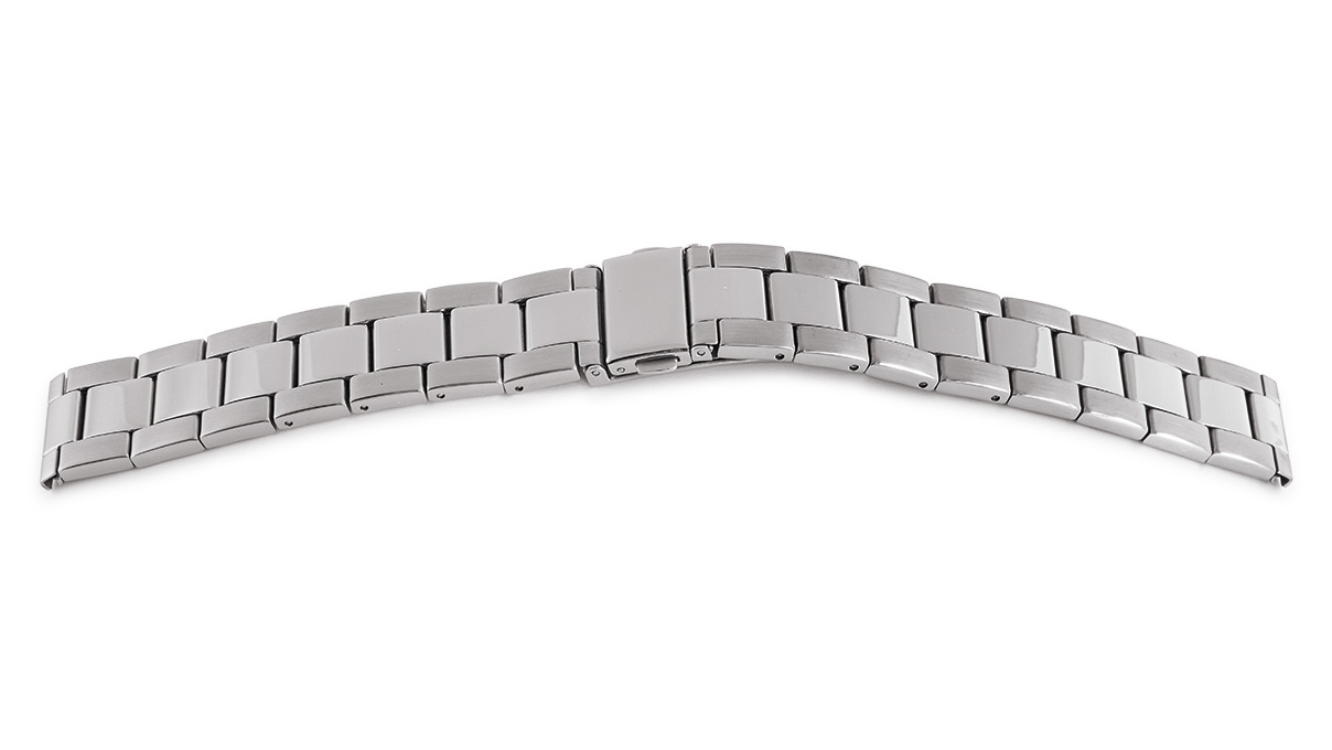 Bracelet de montre Elegance, acier inoxydable, largeur 18 mm, cornes 18 mm, longueur 170 mm