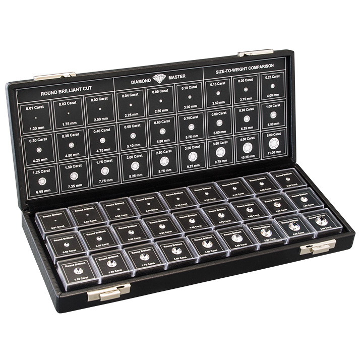 Diamond Master DM-5 Palette pour comparer des tailles et le poids, taille brillant 0,01 - 5,00 ct