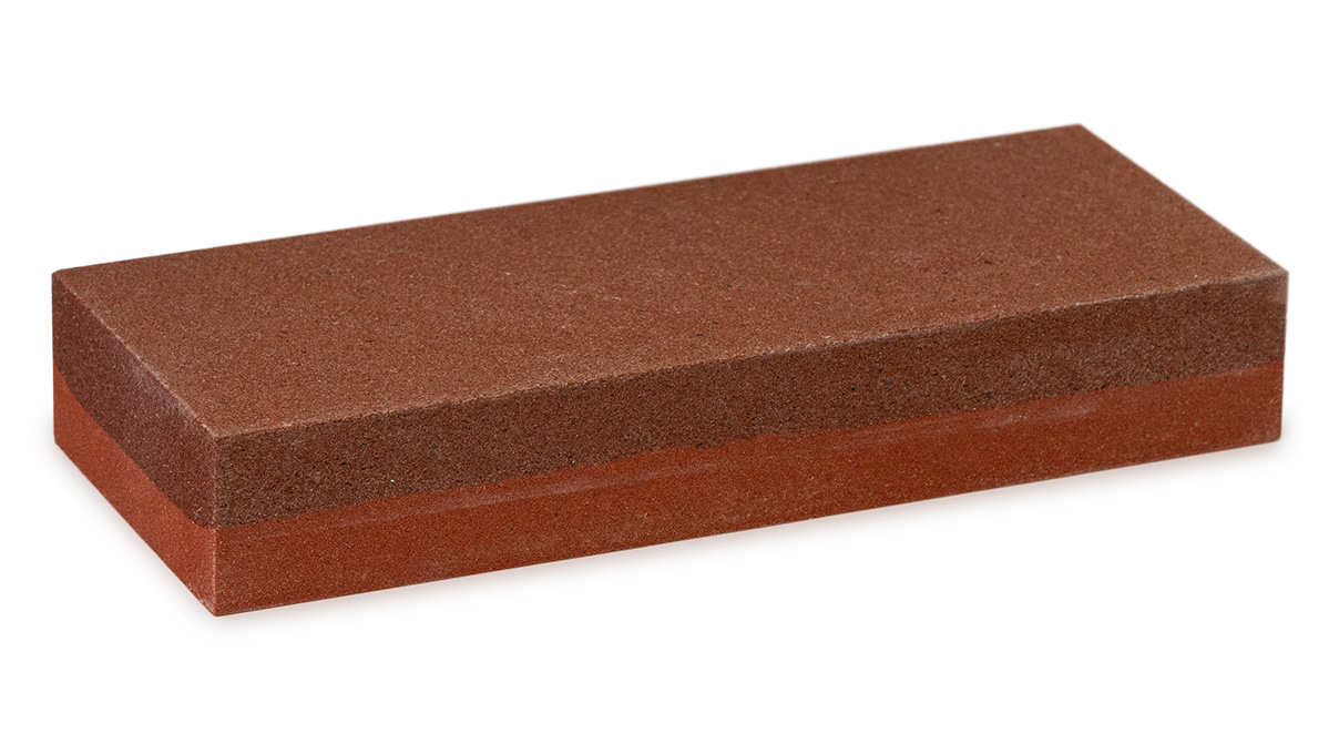 Pierre à aiguiser, double face, corindon, grain fin 600 et moyen 320