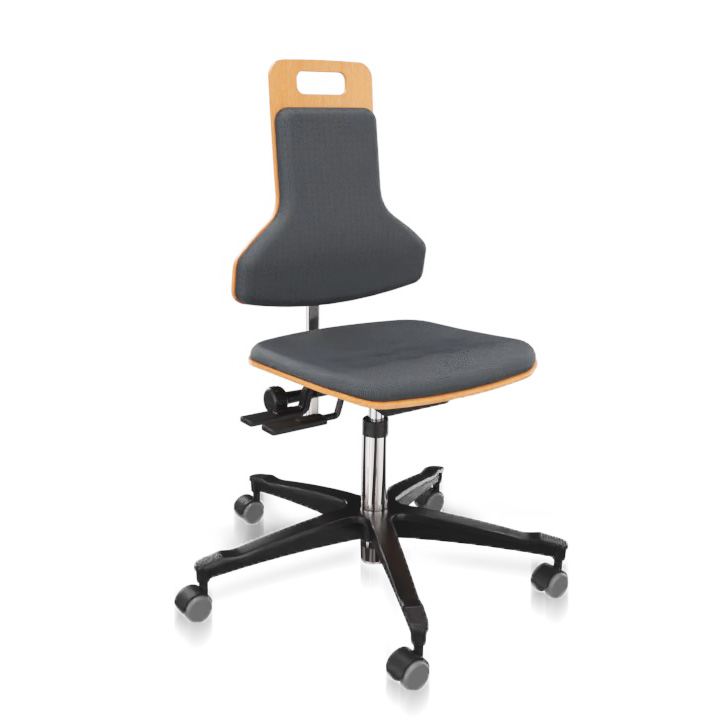 Dauphin Chaise pivotante avec garniture en bois et rembourrage en tissu, hauteur d'assise 48-64 cm, mécanisme
Balance. inclinaison manuelle de l'assise jusqu'à -12 °.