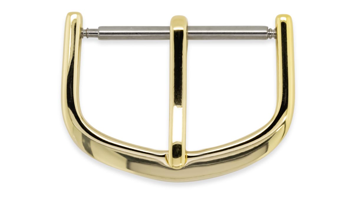 Boucle ardillon pour bracelet cuir, Classic, doré, 18 mm