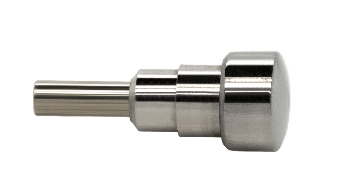 Poussoirs étanches P45 pour des chronographes pour presser, tête Ø 4,0 mm, tube Ø 2,5 mm, coup de bouton 5,5 mm, acier Inox