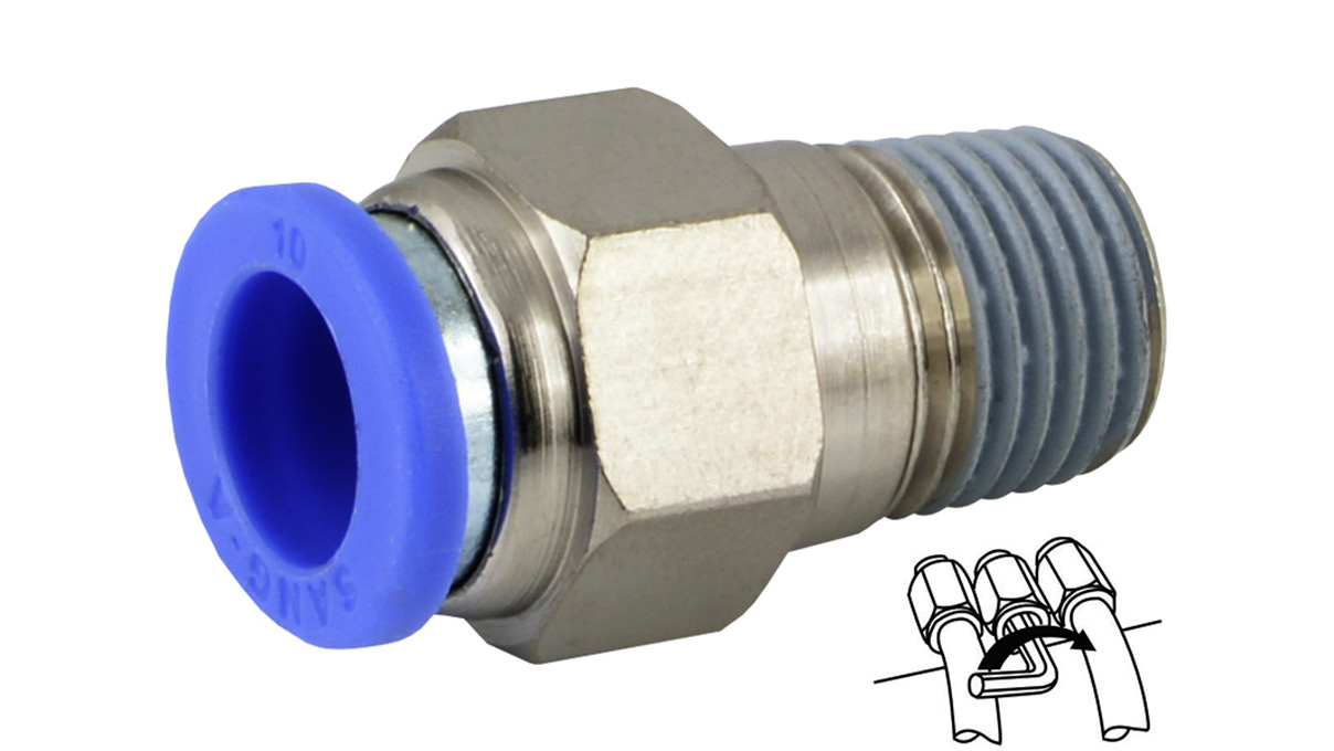 Gerader Steckanschluss R 1/4"-12 mm, IQS-Standard
