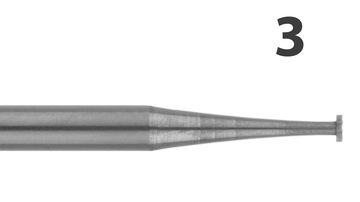 Fraise type 3, tête Ø 1,4 mm