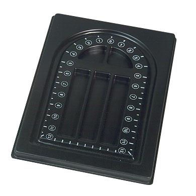 Planche à ranger des perles BLACKY, en plastique, 22 x 32 cm