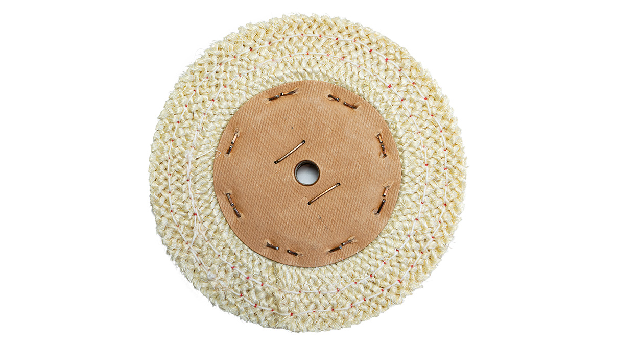 Disque en sisal tissé, Ø 150 x 10 mm, piqué