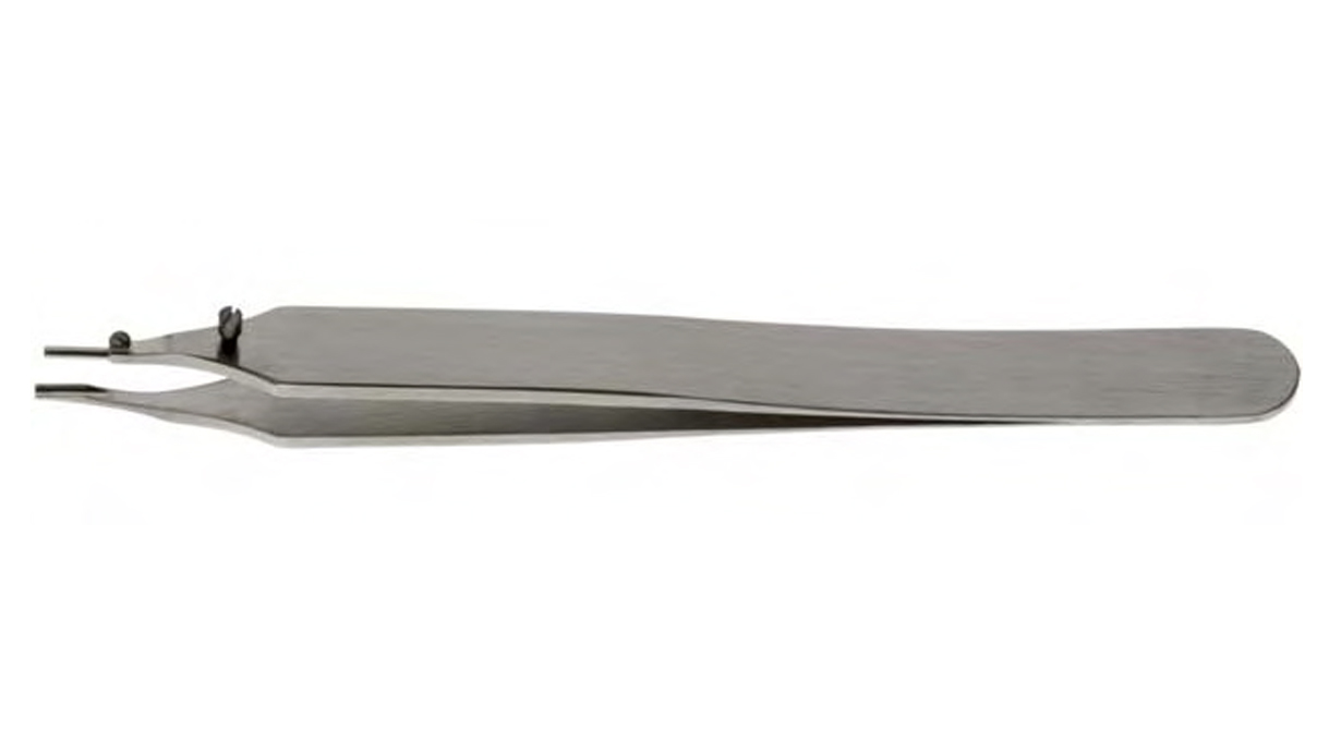 Dumont Brucelles forme 9/0, pour couder les spiraux Breguet, acier-carbone, 110 mm