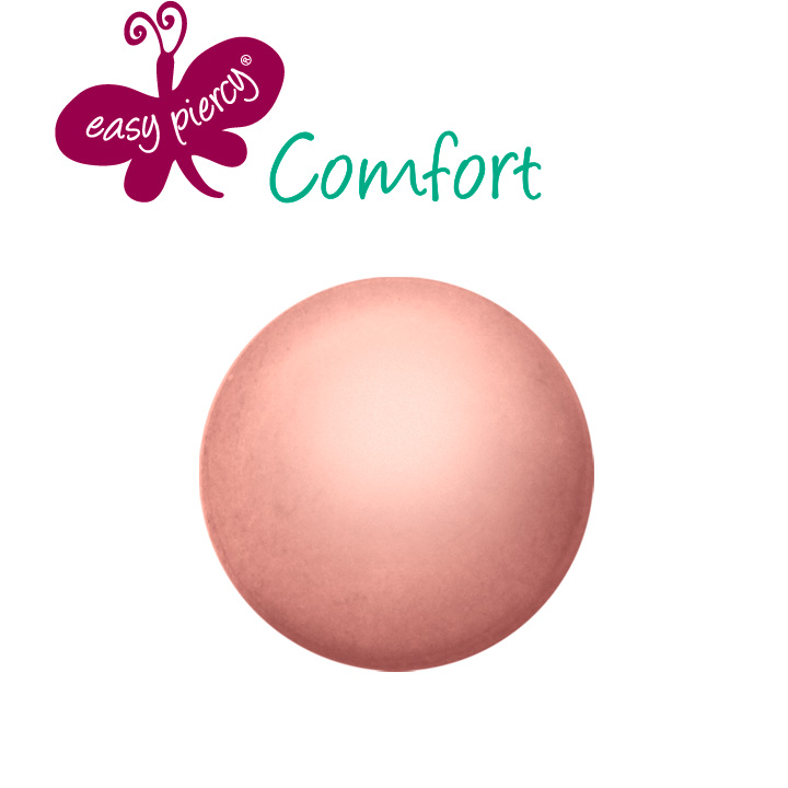Easy Piercy Comfort 1 paire de boutons d'oreilles Ø 3,95 mm, or rose, boule