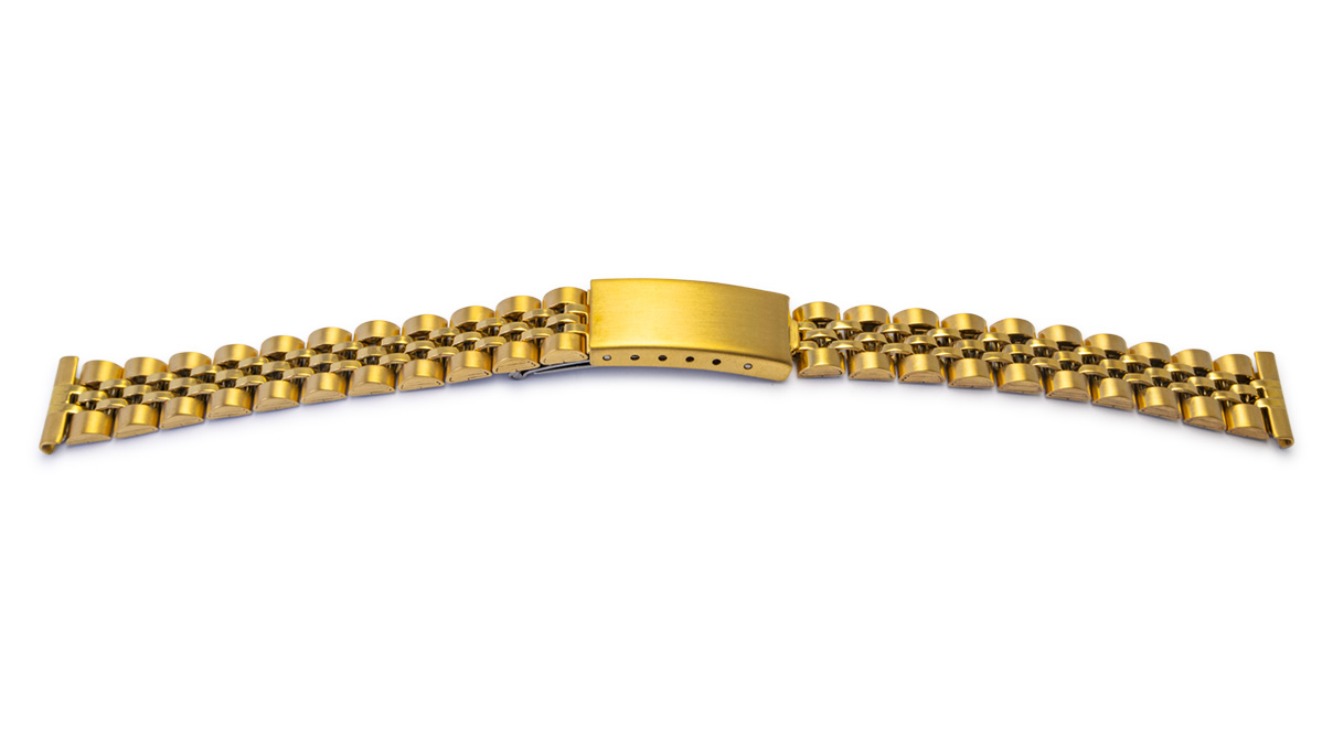 Bracelet en métal, acier inoxydable, doré, anse 12 - 14 mm