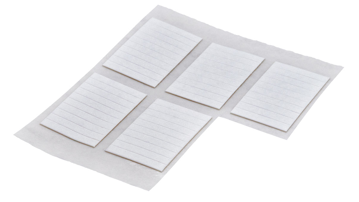 Etiquettes adhésives pour fixation du cadran, rectangulaires, 60 pièces